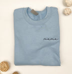 Minimalist Mama Embroidered Sweatshirt – Simple Script Comfort Colors Crewneck