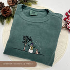Embroidered Christmas Crewneck - Snowman T-Shirt - Vintage Snowman Graphic Tee - Snowman Sweatshirt - Christmas Sweater - Xmas Women Men