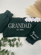 Personalized Embroidered Grandad Sweatshirt – Custom Name & Established Year