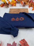 Pumpkin Embroidered Sweatshirt – Cozy Fall Crewneck