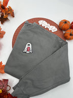 Ghost with Classic Soda Embroidered Sweatshirt – Cute Halloween Pullover