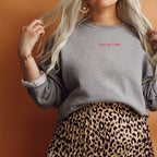 "Fragile Like a Bomb" Embroidered Sweatshirt – Feminist Empowerment Crewneck