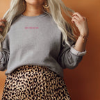 When There Are Nine Embroidered Sweatshirt – Feminist Minimalist Crewneck