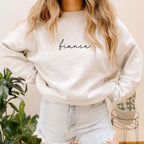 Fiance Embroidered Sweatshirt – Bride to Be Sweatshirt