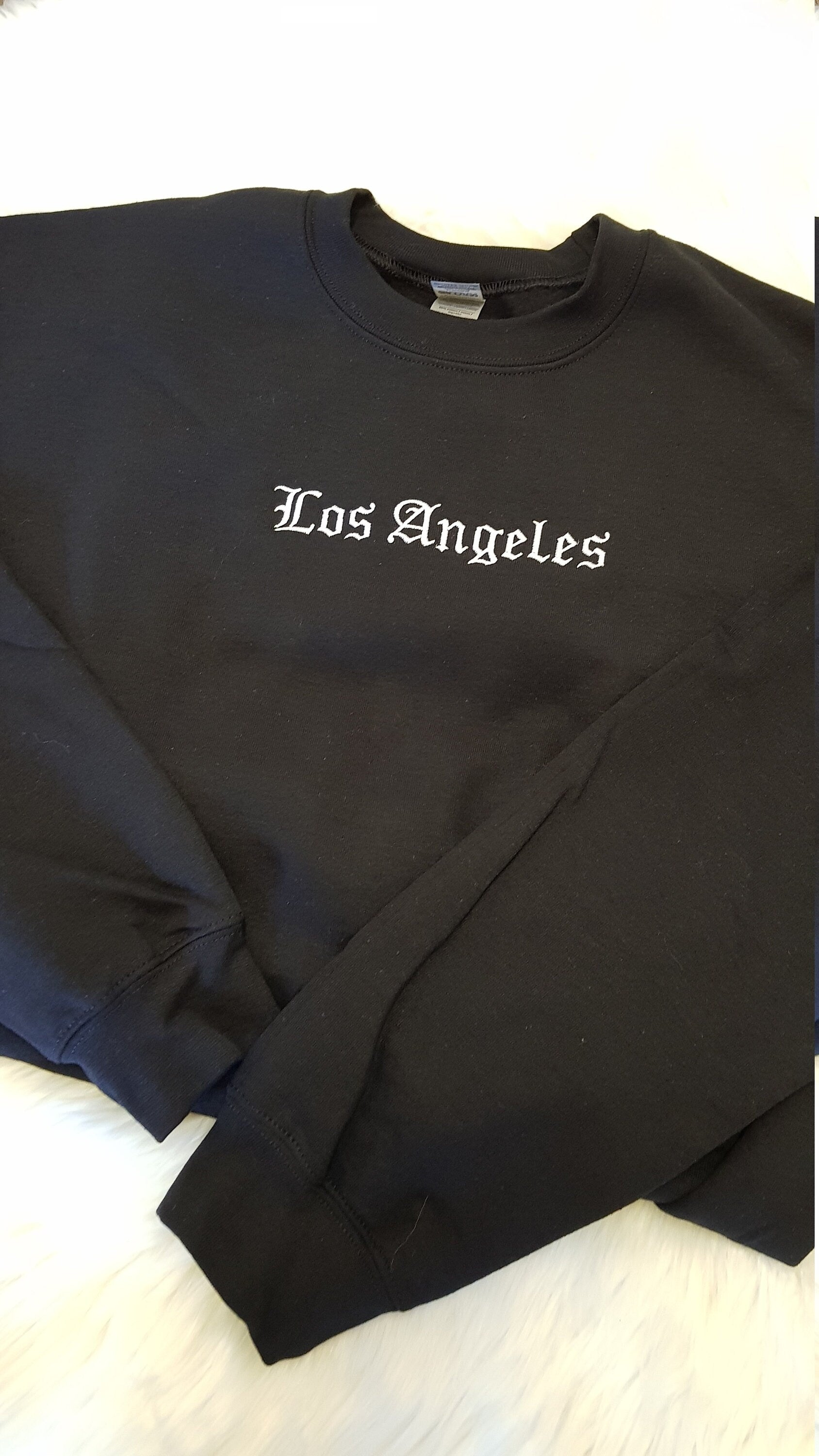 Los Angeles Embroidered Sweatshirt – Minimalist Sweatshirt