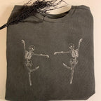 Embroidered Comfort Colors Dancing Skeletons Sweatshirt