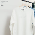Minimalist Feminist Embroidered Sweatshirt – Empowerment Crewneck
