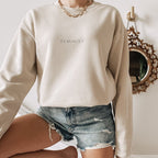 Minimalist Feminist Embroidered Sweatshirt – Empowerment Crewneck