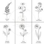 Birth Flower Embroidered Sweatshirt – Personalized Floral Crewneck