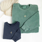 Minimalist Initial Embroidered Sweatshirt – Personalized Monogram Crewneck