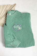 Nurse Embroidered Sweatshirt – Heart & Stethoscope Design