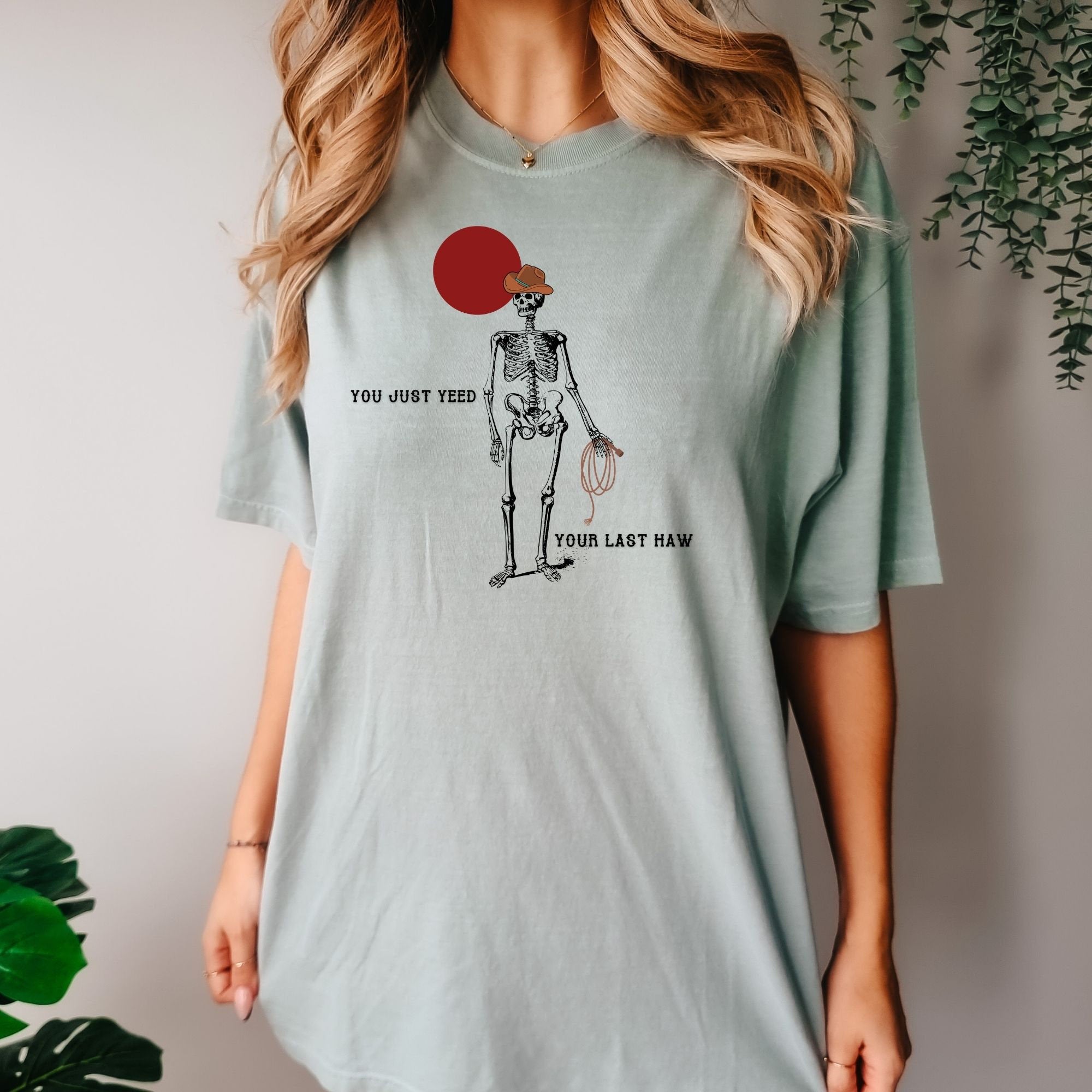 Yeehaw Skeleton Tee - Country Rodeo Howdy Shirt