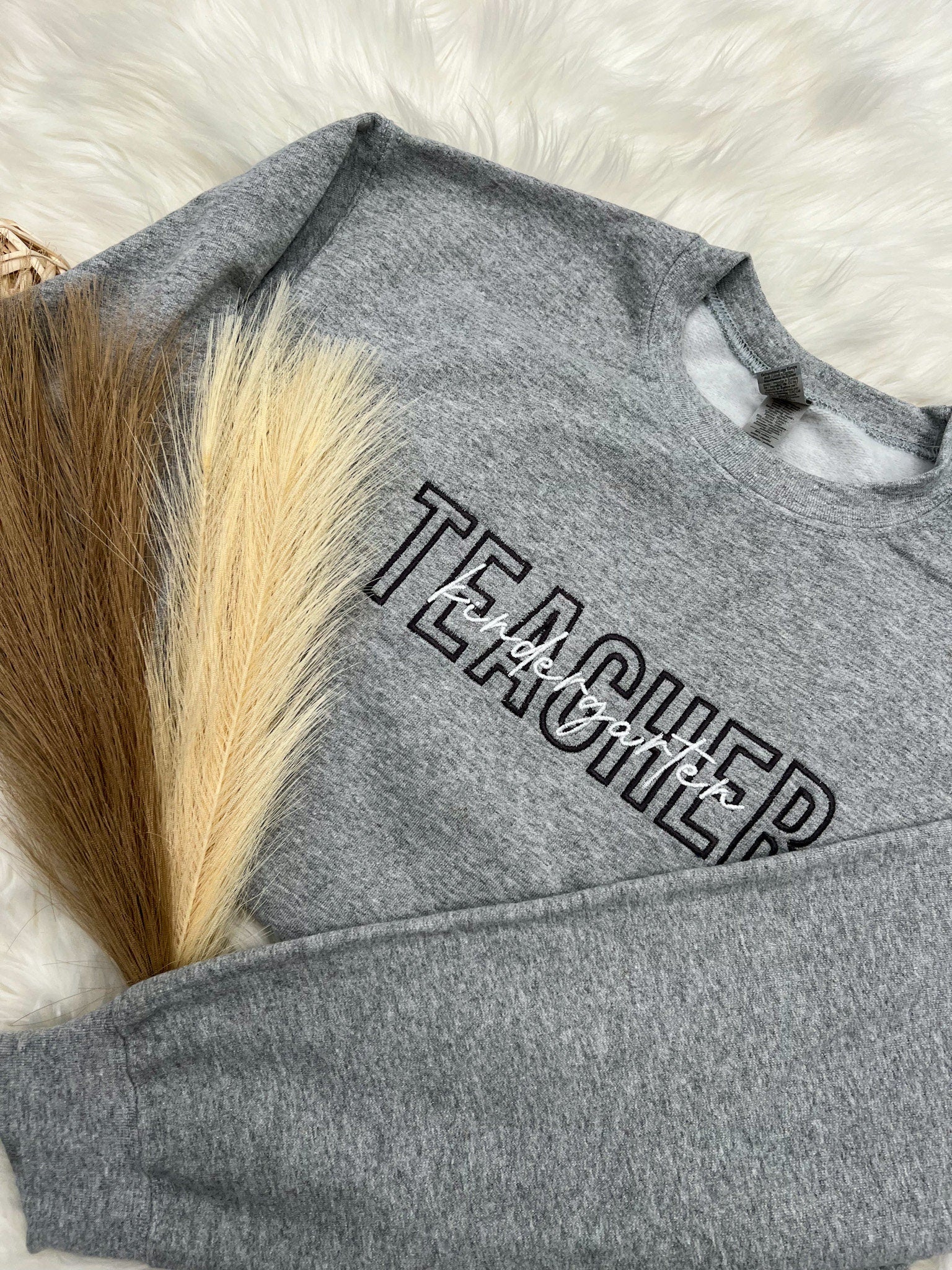 Custom Teacher Sweatshirt – Embroidered Personalized Educator Crewneck