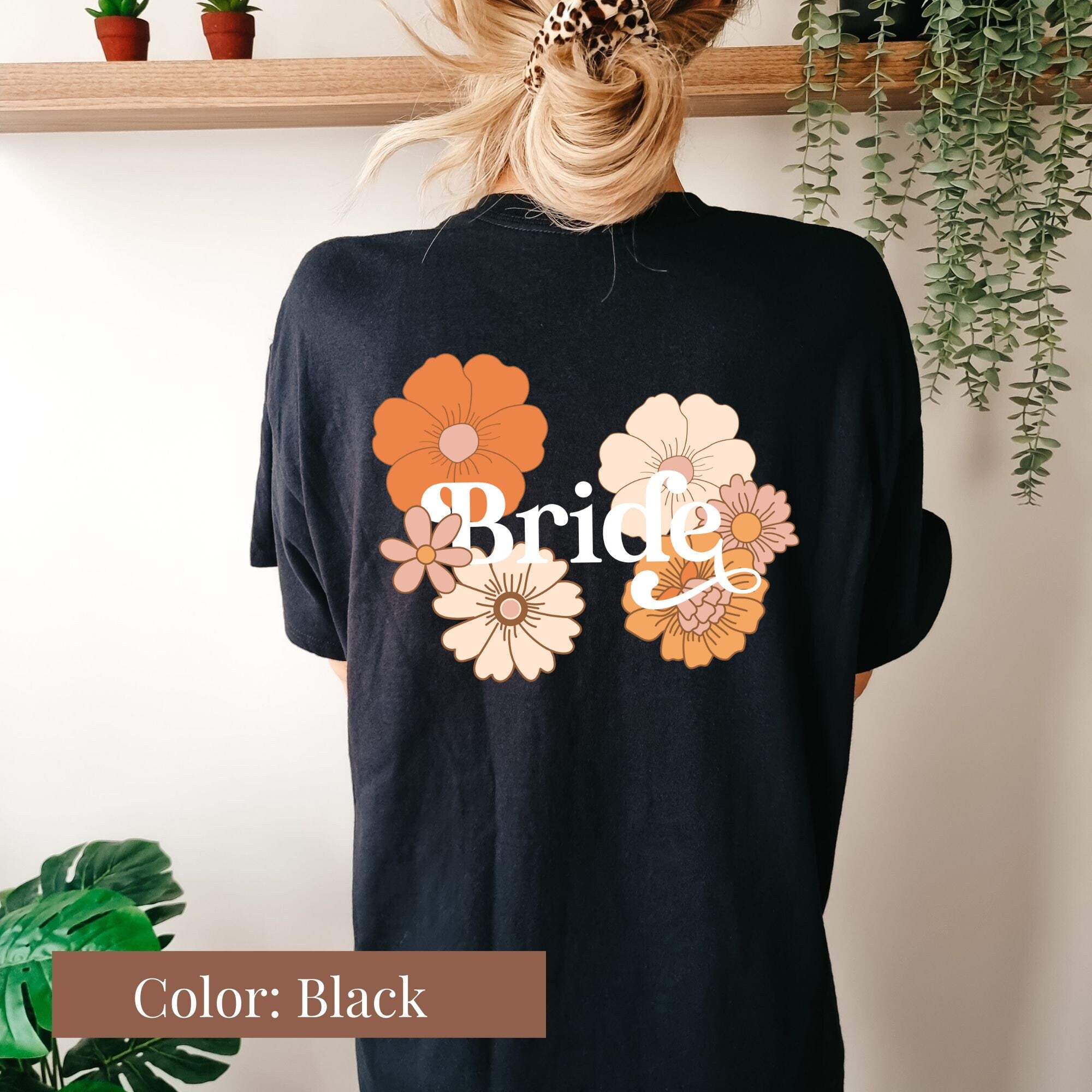 Custom Bridal Shirt - Flower Bride Bachelorette Bridesmaid Gift