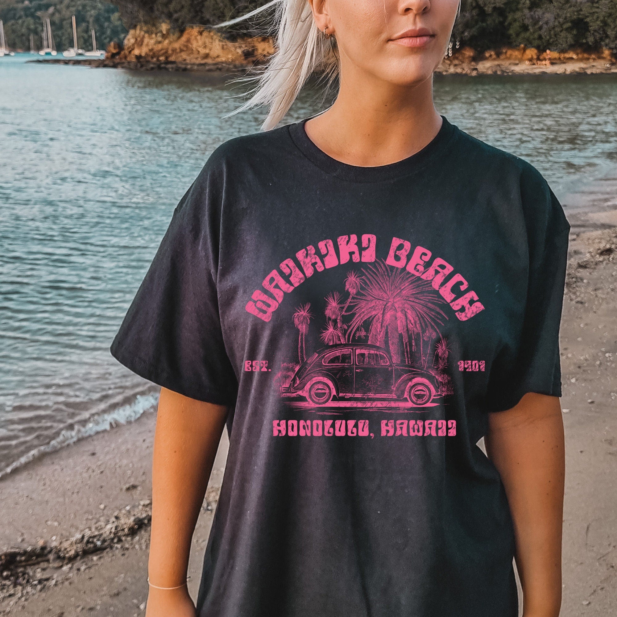 Waikiki Beach Shirt - Summer Vacay Vibes - Hawaii Gift
