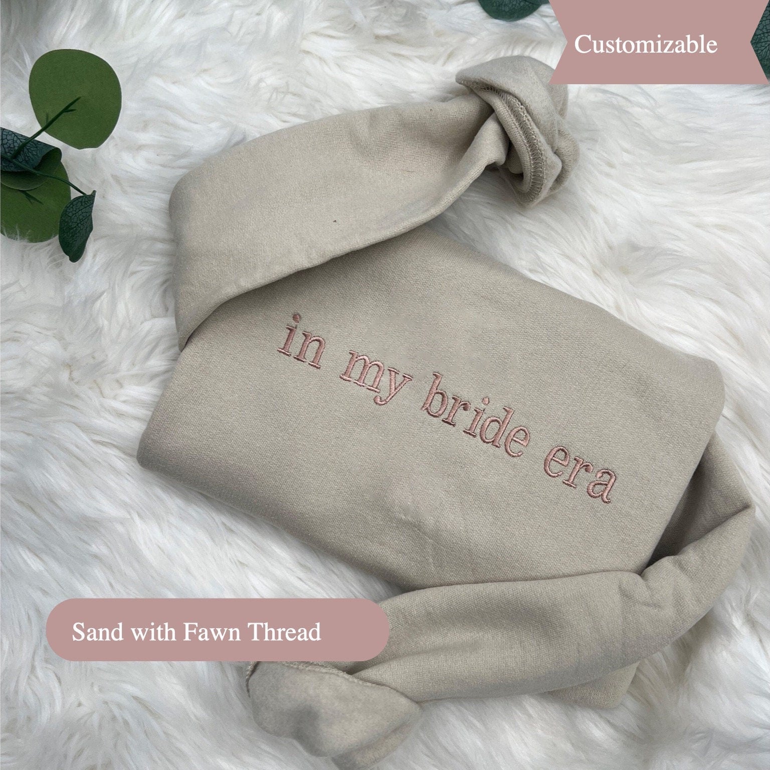 In My Bride Era Embroidered Sweatshirt – Bridal Crewneck