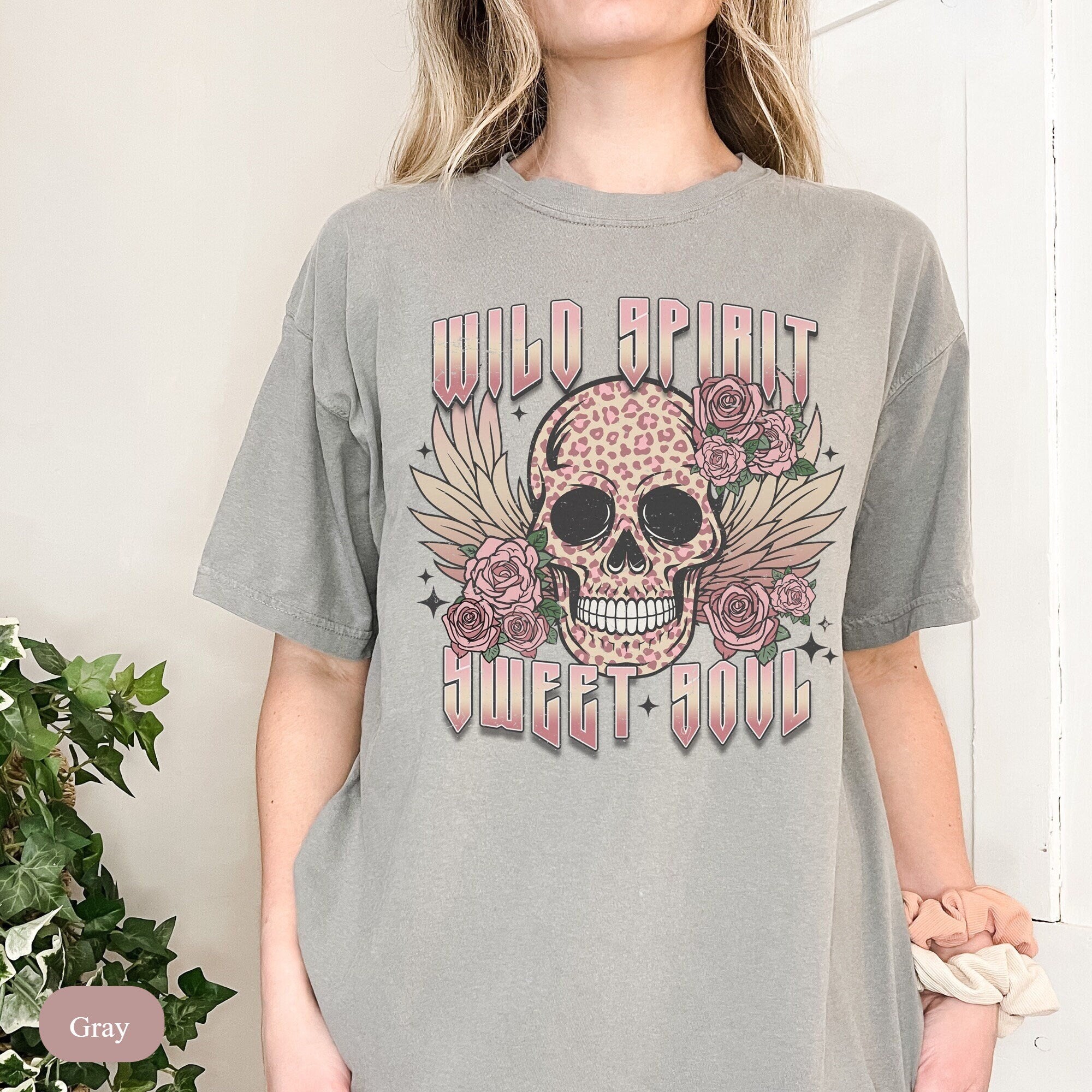 Comfort Colors Boho Wild Skull Graphic Tee