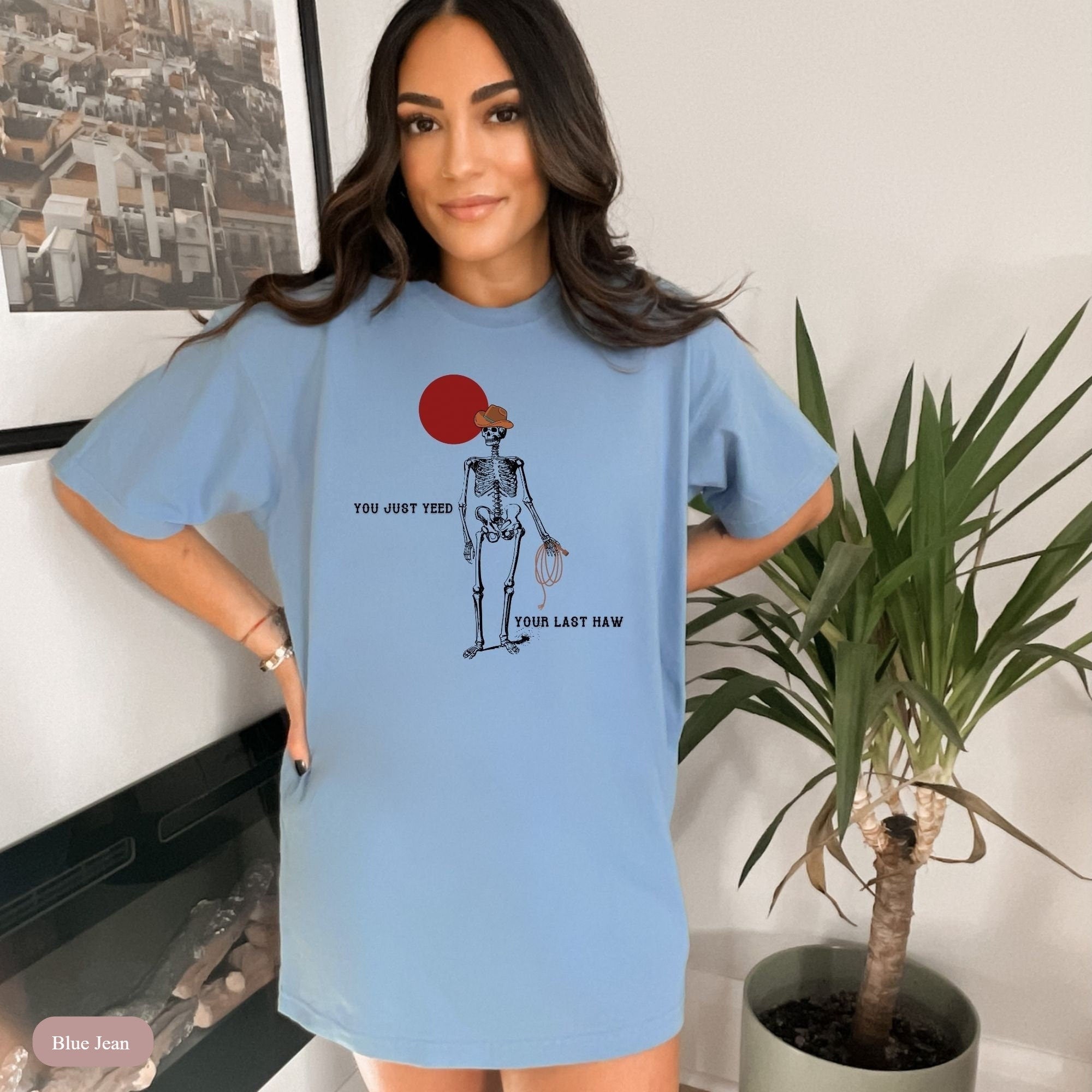 Yeehaw Skeleton Tee - Country Rodeo Howdy Shirt