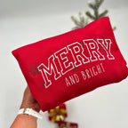 Merry and Bright Embroidered Sweatshirt – Festive & Cheerful