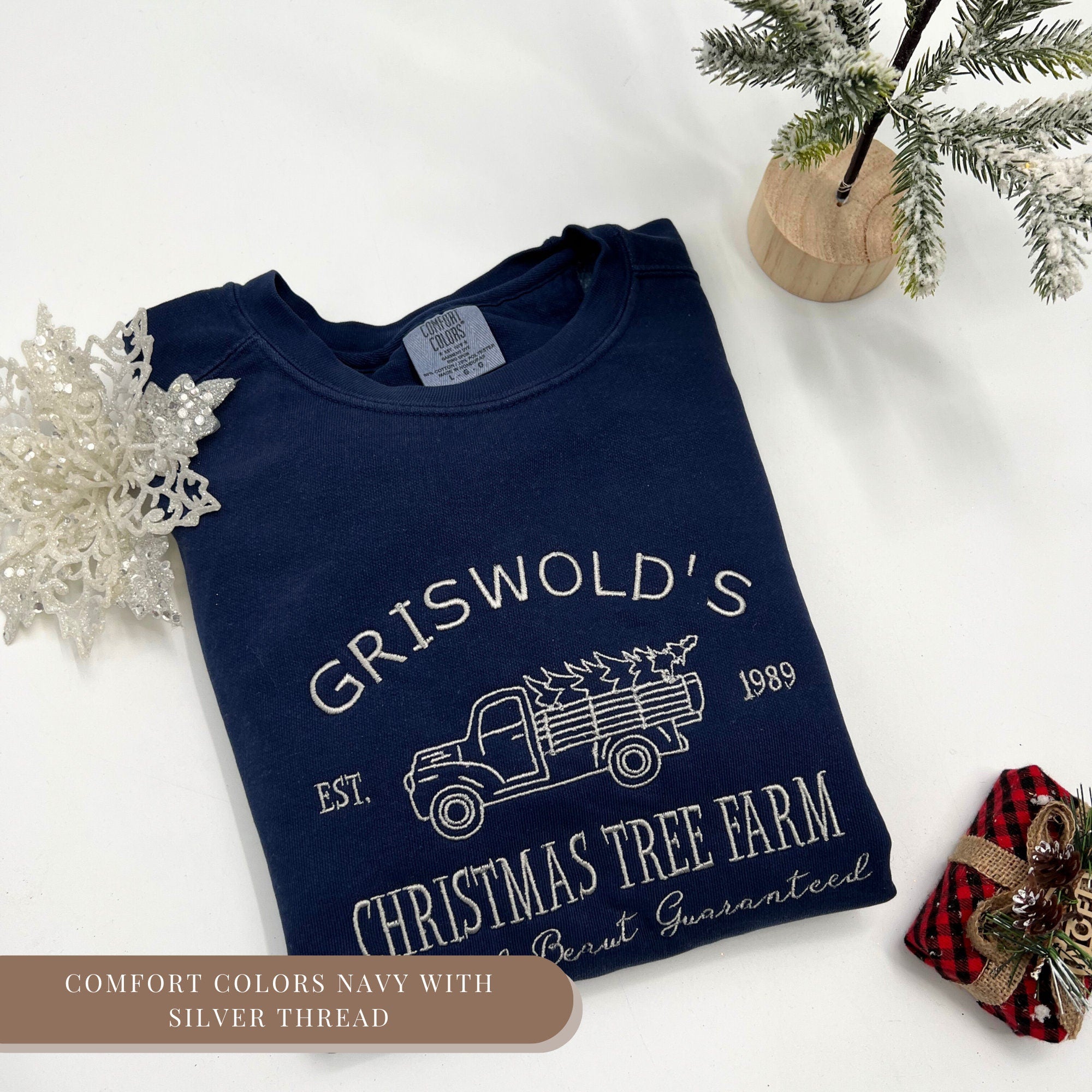 Griswold’s Christmas Tree Farm Embroidered Sweatshirt – Holiday Classic