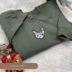 Christmas Chicken Embroidered Sweatshirt – Festive Holiday Crewneck