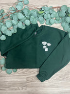 Monstera Plant Embroidered Sweatshirt – Plant Lover Sweatshirt