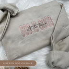 God Is Good Embroidered Sweatshirt – Faith-Based Christian Crewneck