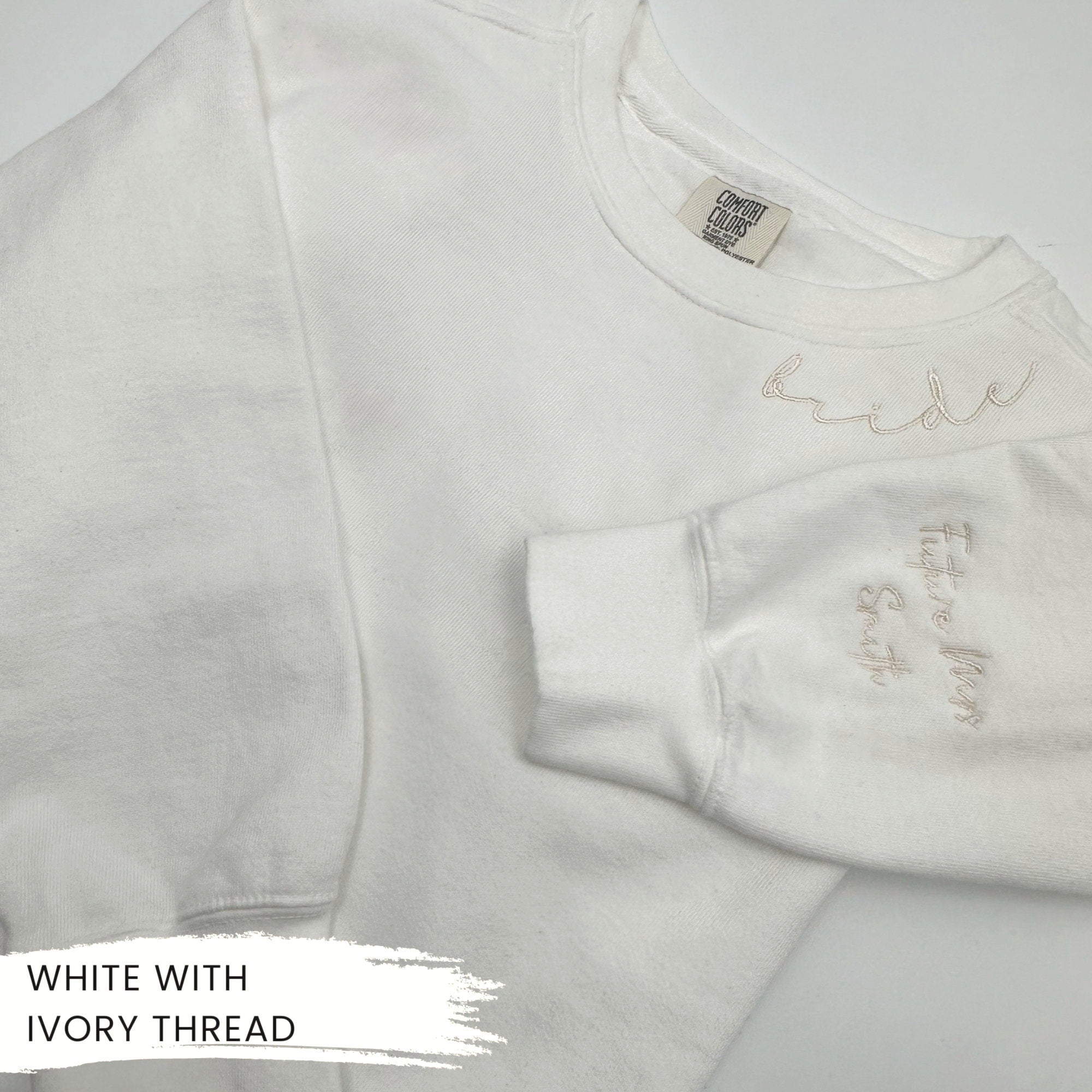 Personalized Bride Embroidered Sweatshirt – Custom Wedding Crewneck
