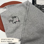 Custom Teacher Embroidered Sweatshirt – Personalized Name & Apple Design