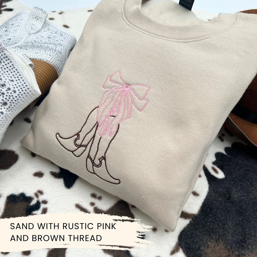 Western Cowgirl Embroidered Sweatshirt – Boots & Bow