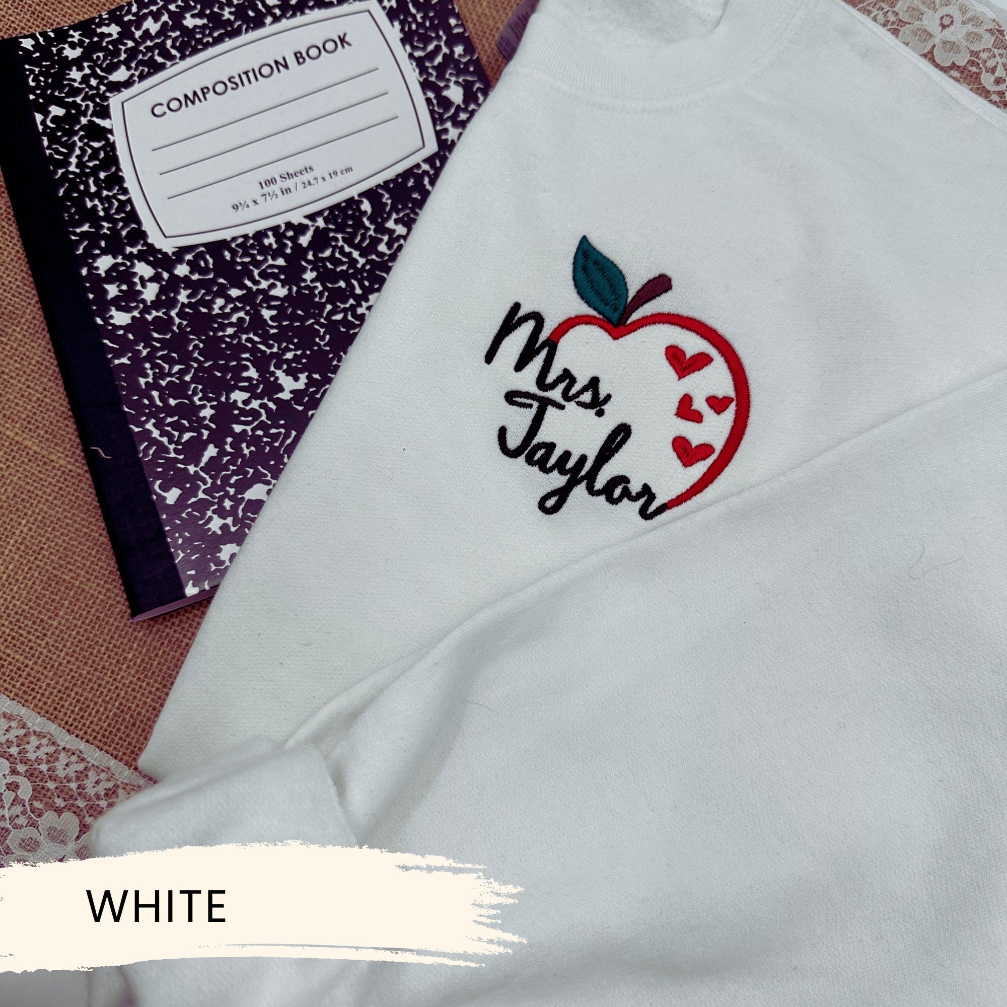 Custom Apple Teacher Sweatshirt – Personalized Sweatshirt