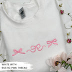 Delicate Bow Embroidered Sweatshirt – Feminine & Minimalist Aesthetic