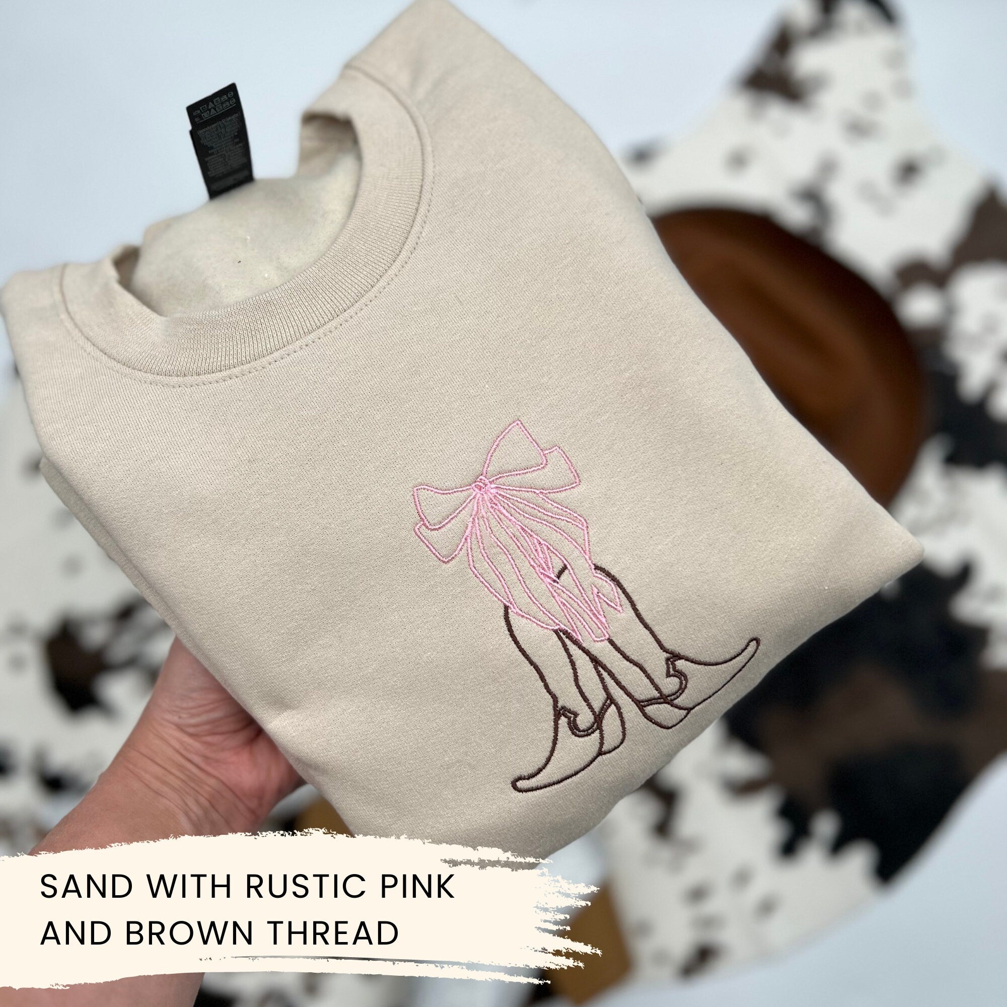 Western Cowgirl Embroidered Sweatshirt – Boots & Bow