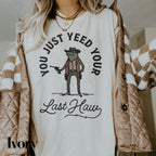 a woman wearing a t - shirt that says, you just need your last law