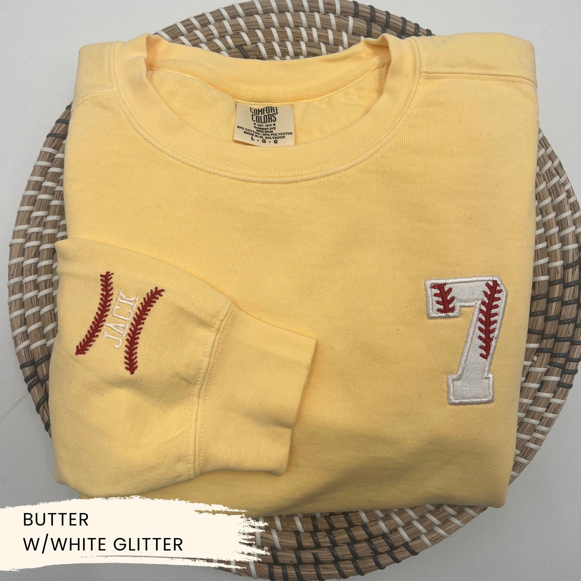 Custom Baseball Mom Embroidered Sweatshirt