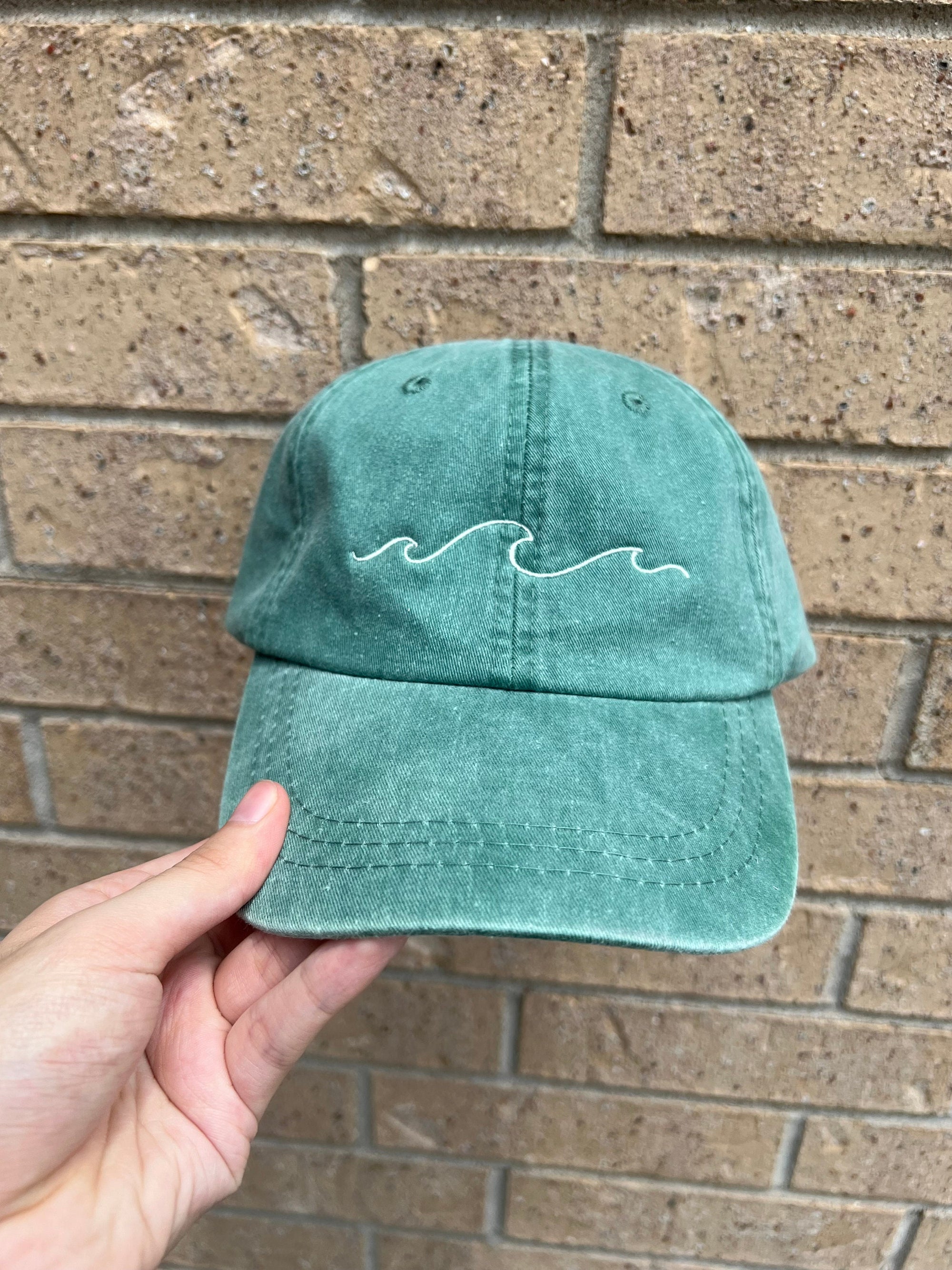 Embroidered Wave Dad Cap