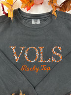 Custom Floral University Embroidered Sweatshirt – Personalized College Crewneck