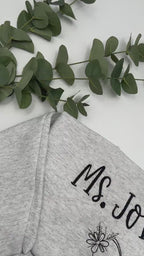 Custom Teacher Embroidered Sweatshirt – Personalized Classroom Crewneck