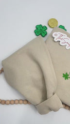Lucky Script Embroidered Sweatshirt – Simple St. Patrick’s Day Crewneck