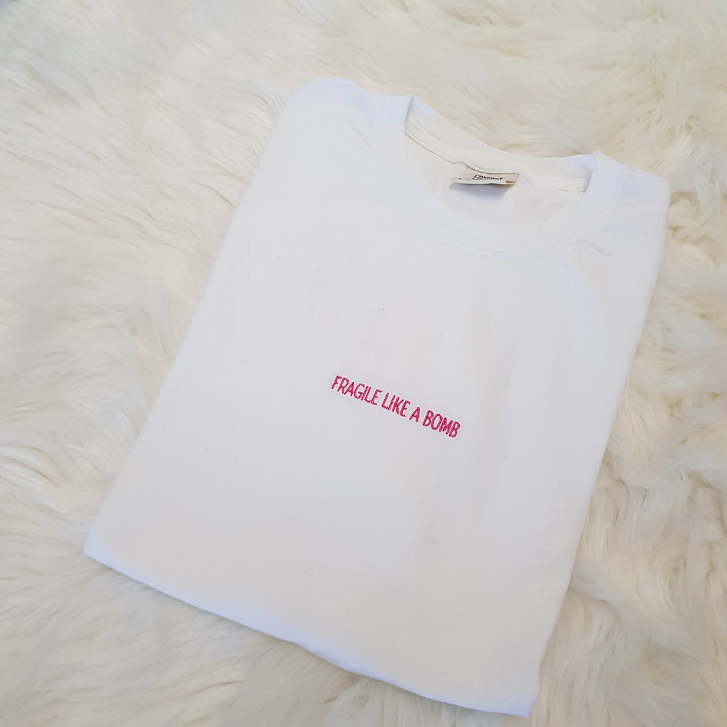 Embroidered  Fragile Like a Bomb Ruth Bader Ginsburg Shirt