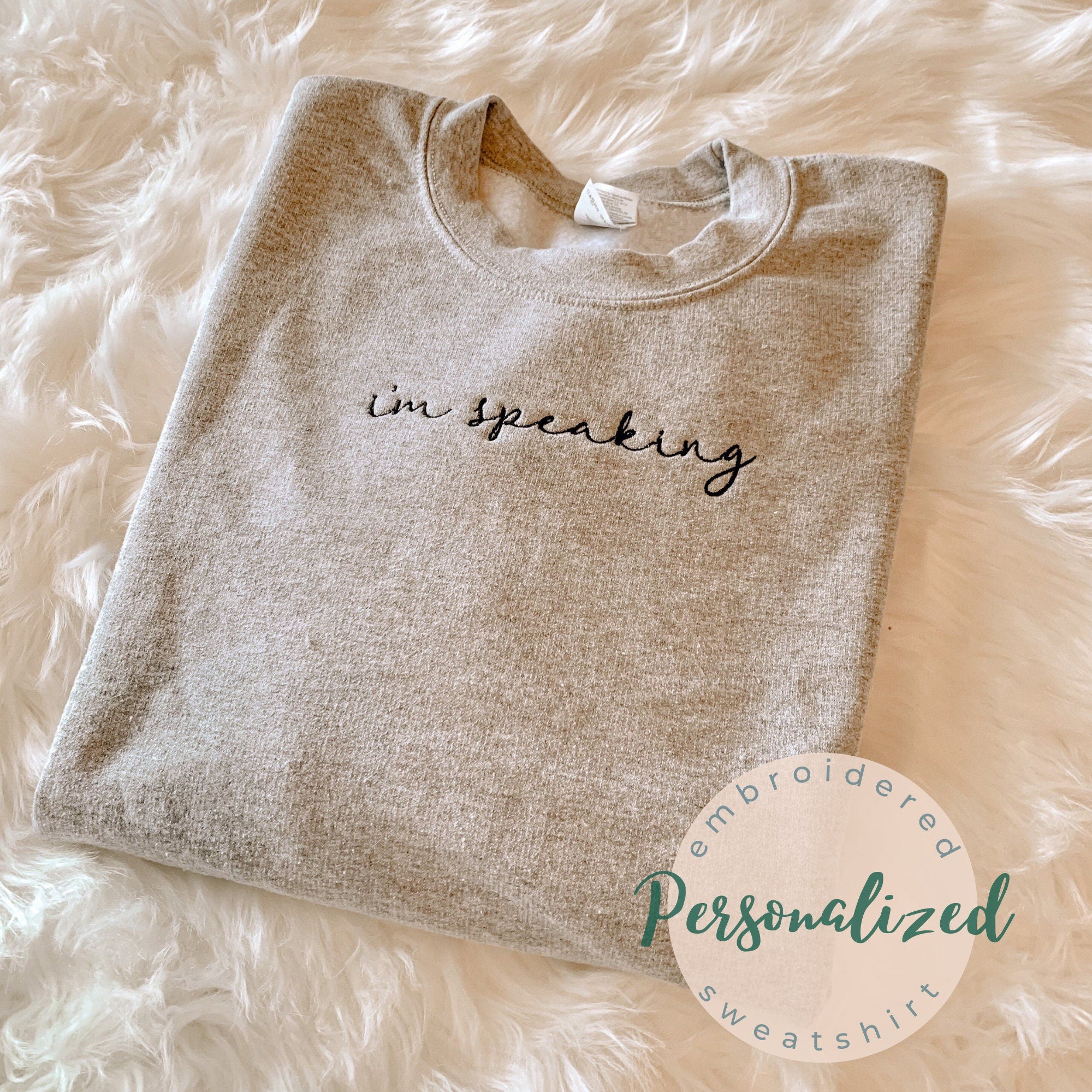 Embroidered Script Sweatshirt