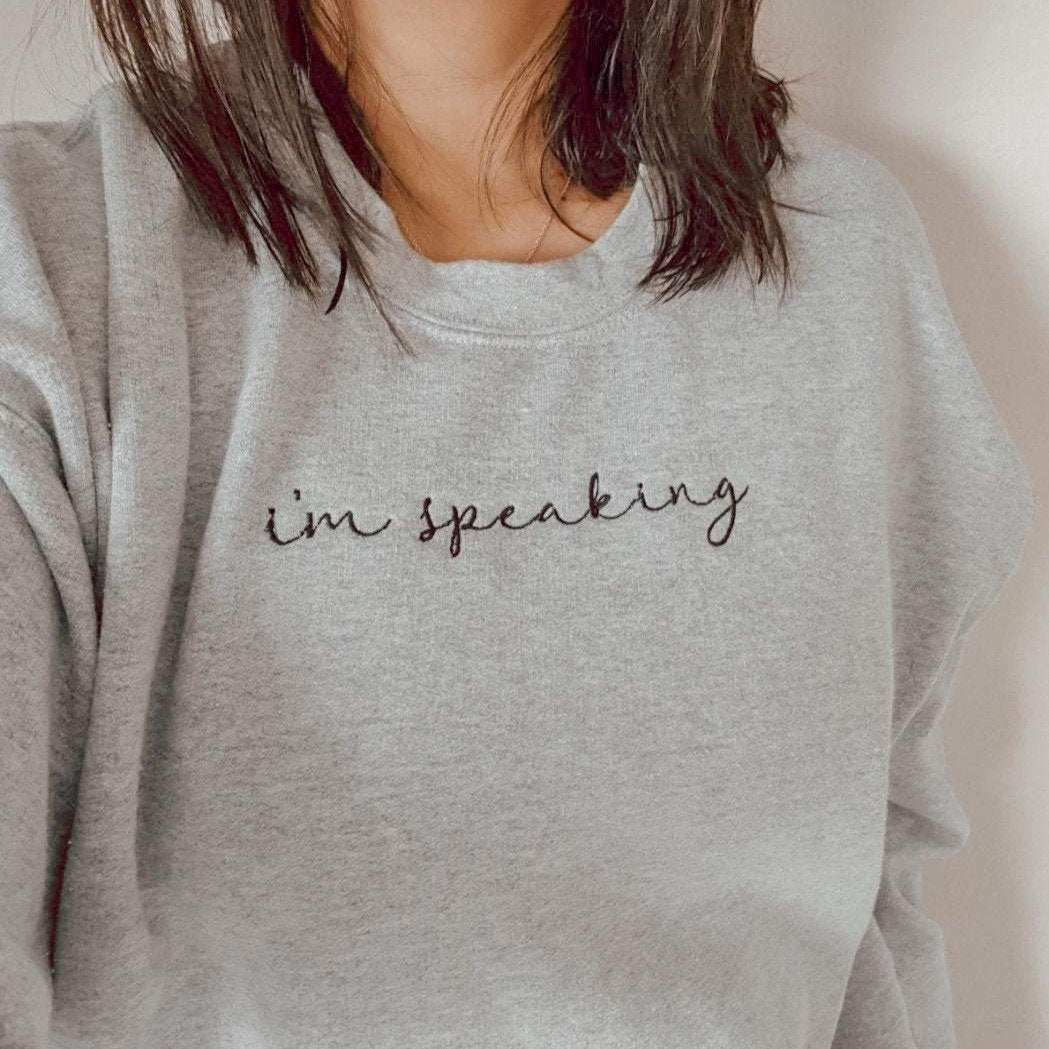 Embroidered Script Sweatshirt