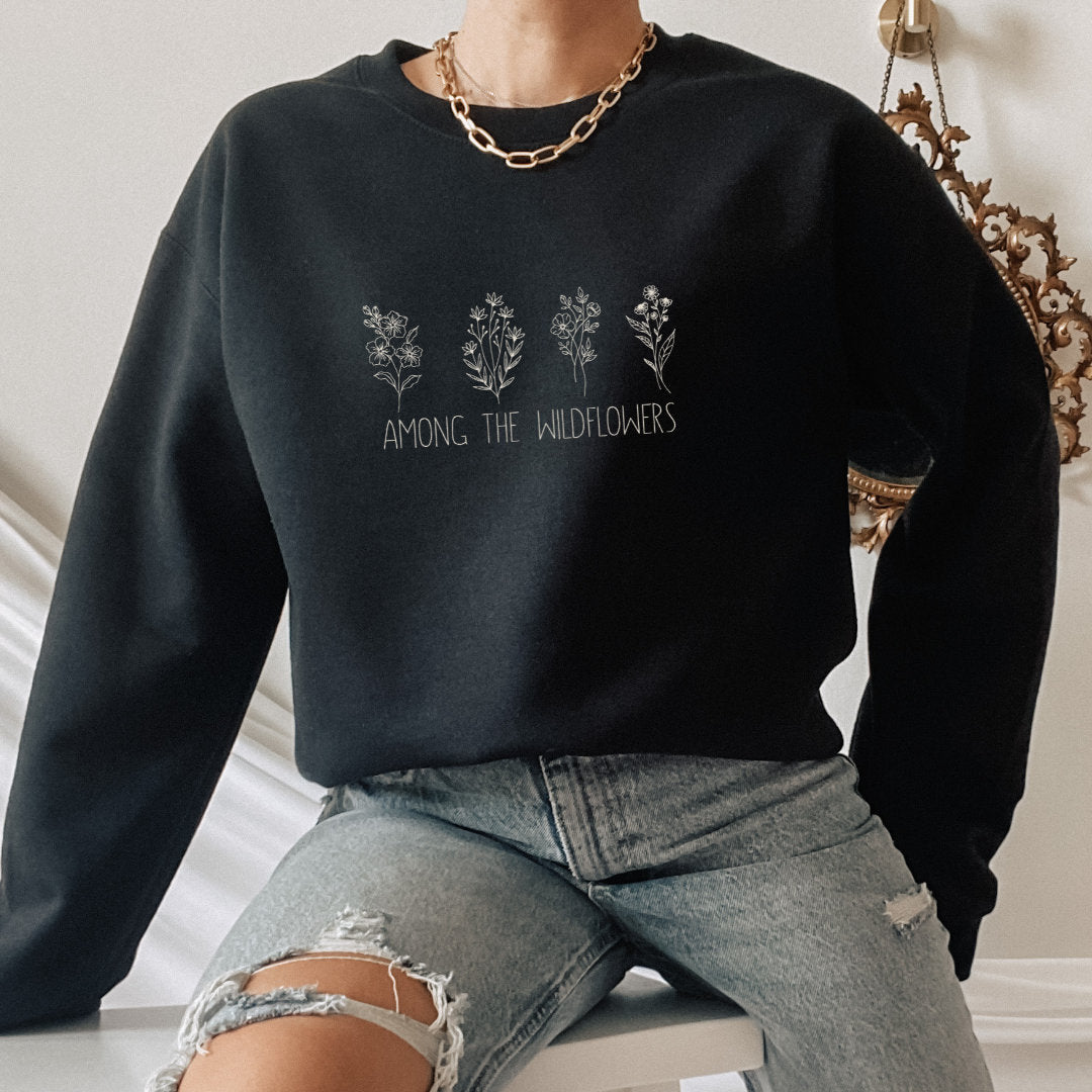 Embroidered Wildflowers Sweatshirt