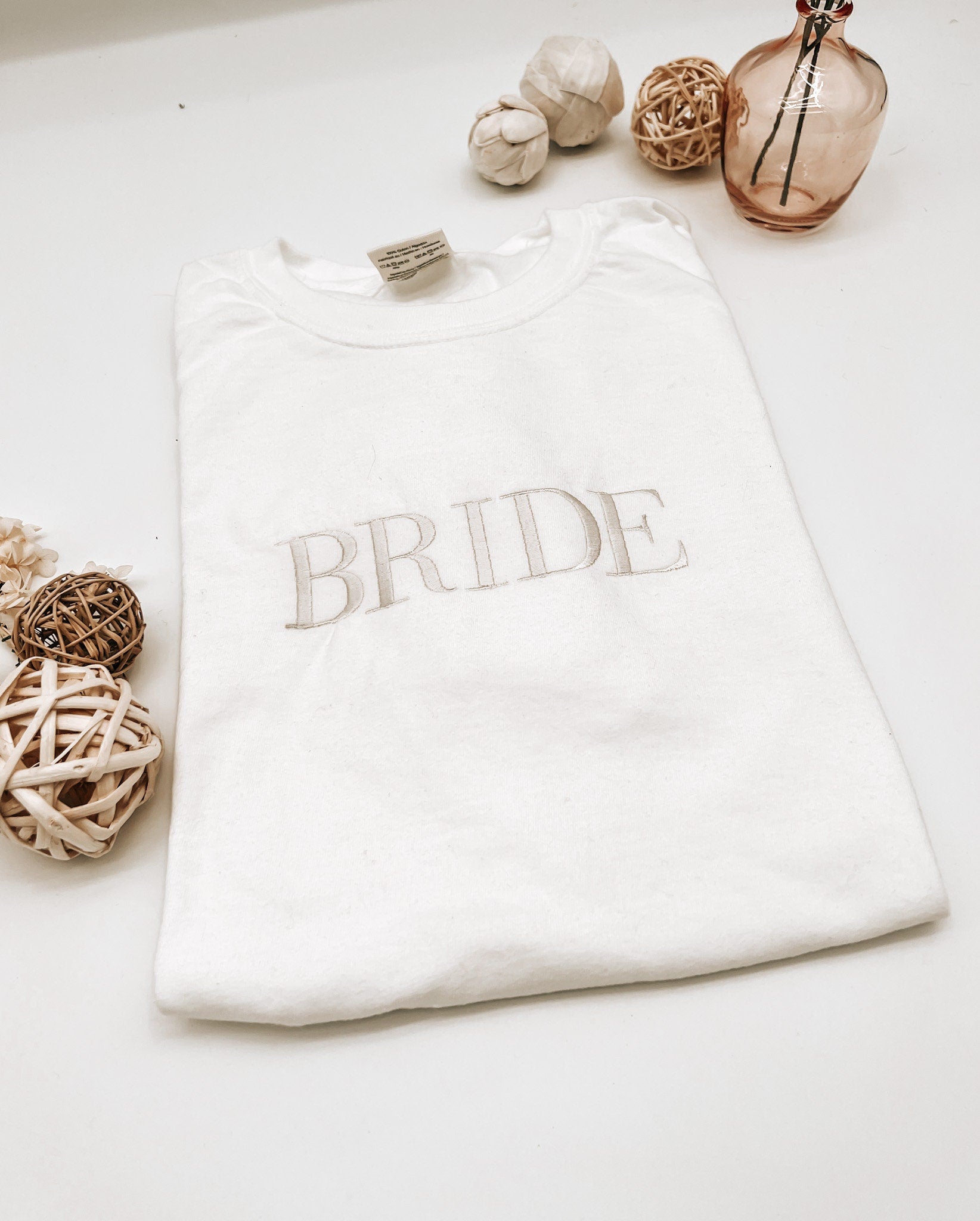 Embroidered Personalised Bride Shirt