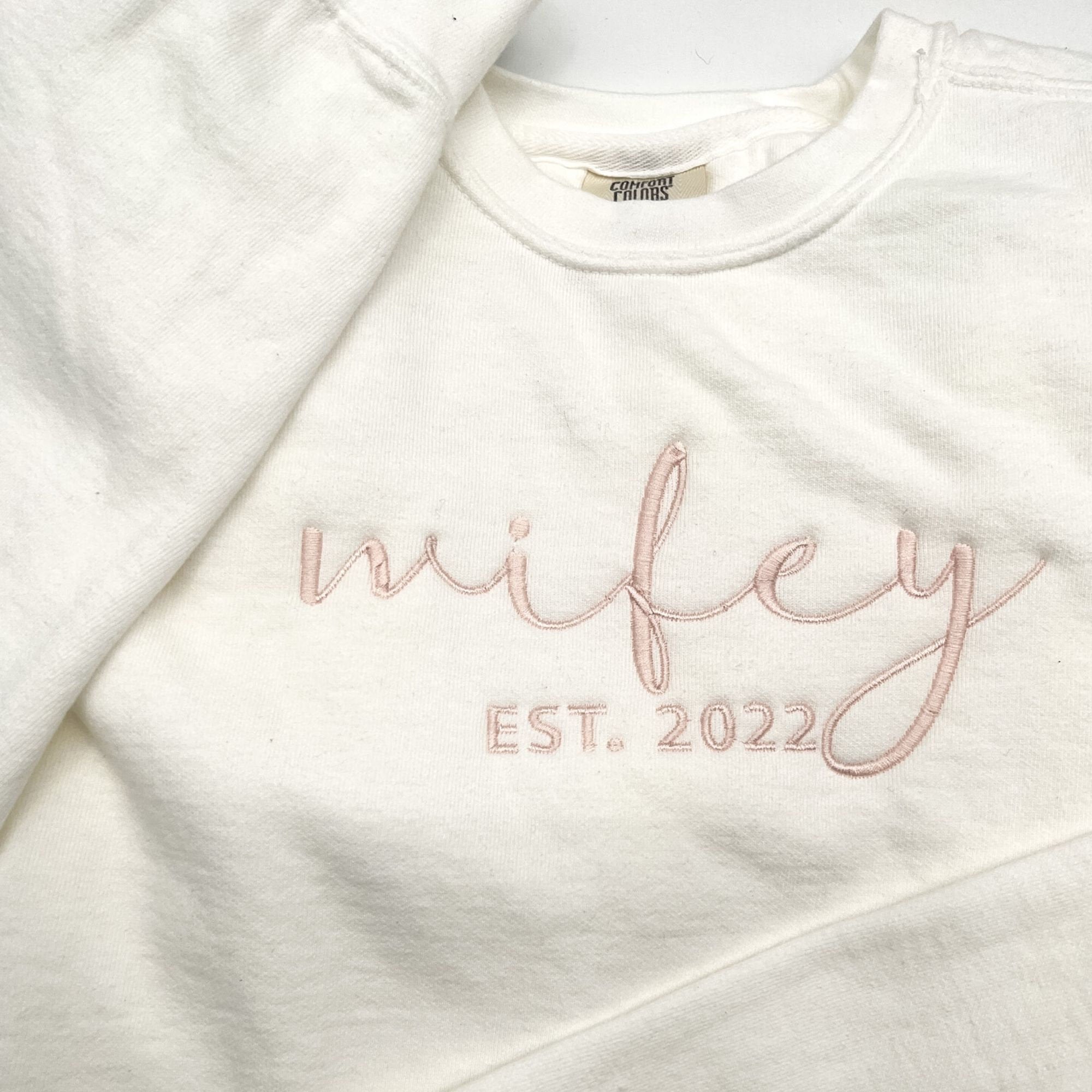 Embroidered Personalised Bridal Est Sweatshirt
