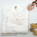 Embroidered Fiance & Roman Numerals Sweatshirt