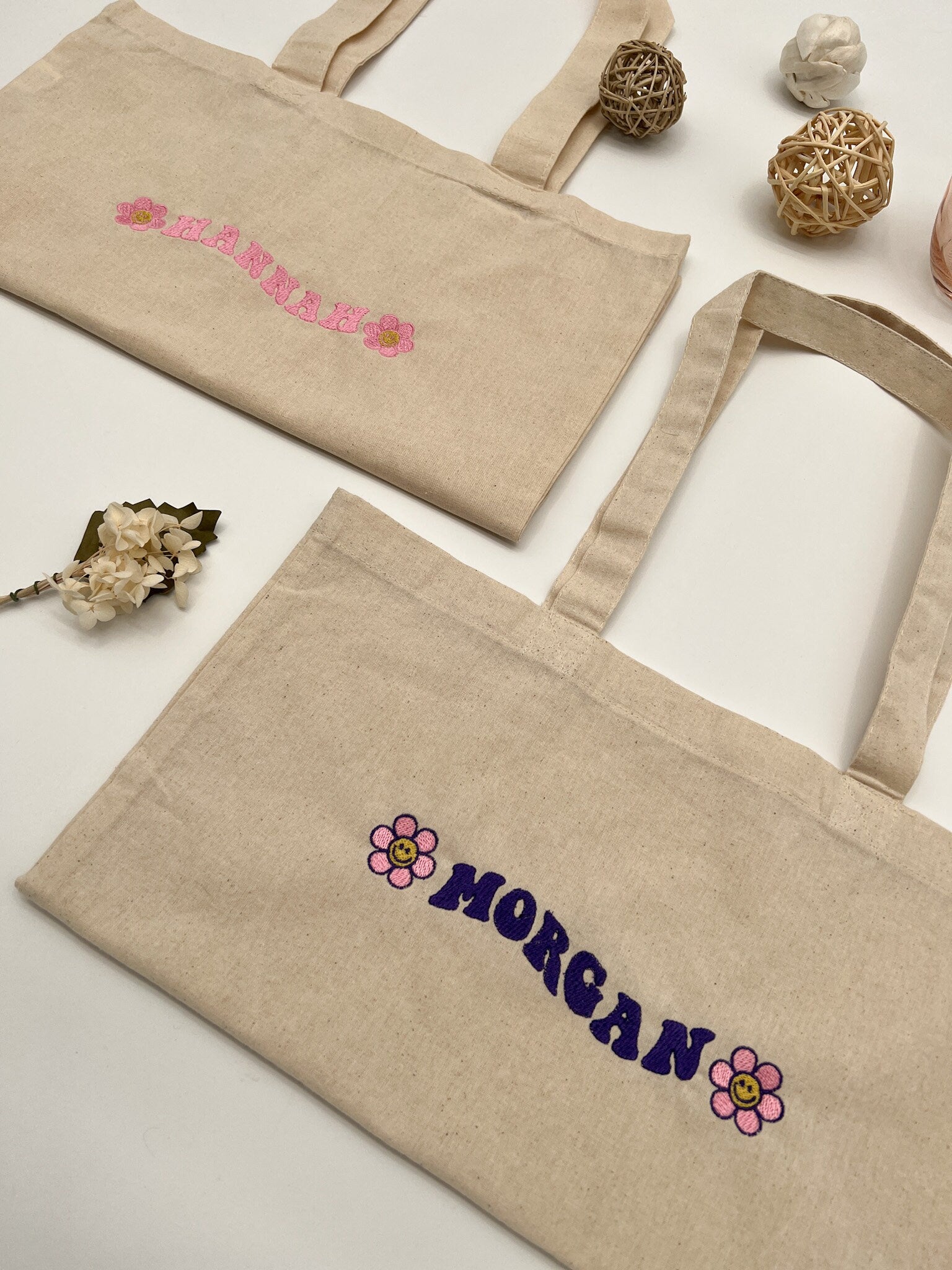 Custom Name Embroidered Tote