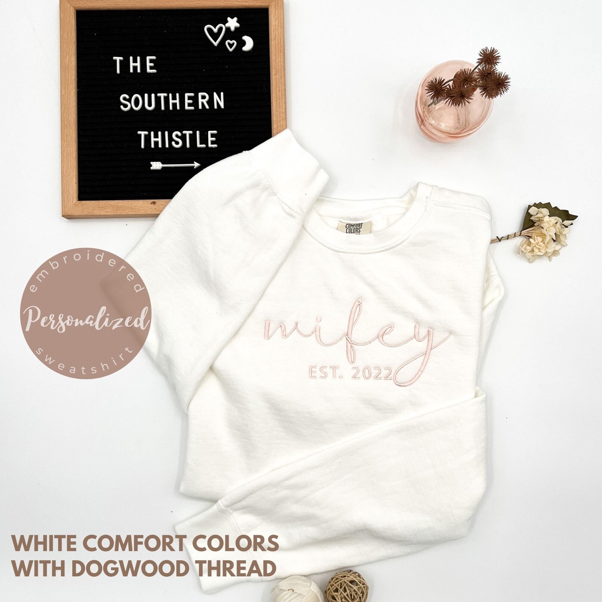 Embroidered Personalised Bridal Est Sweatshirt