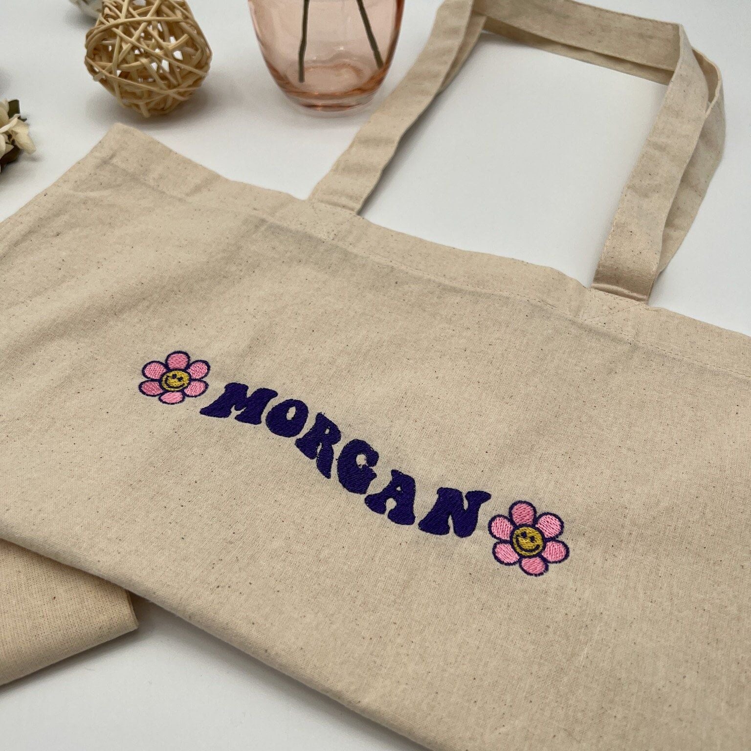 Custom Name Embroidered Tote