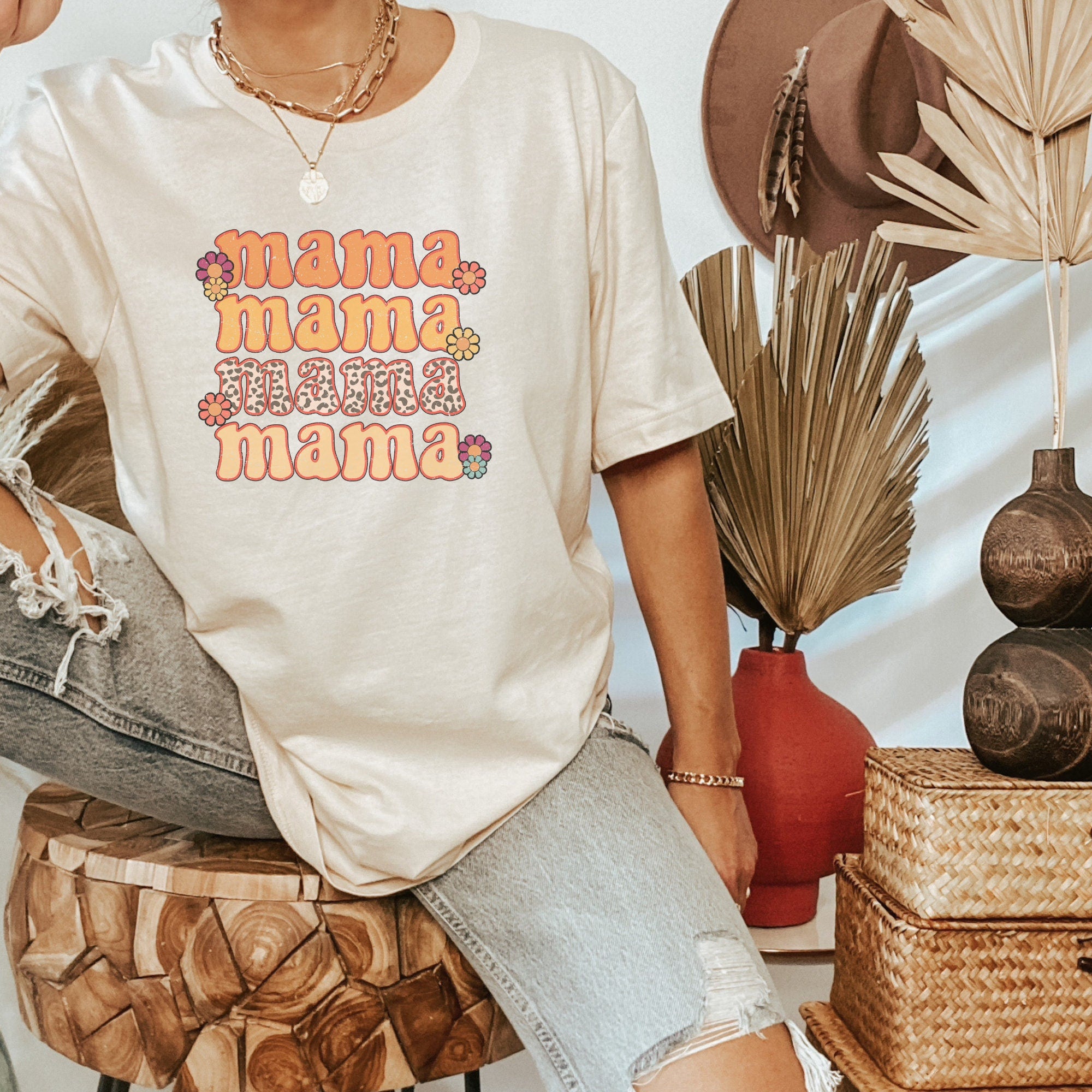 Retro Boho Mama Shirt
